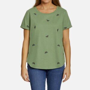 Vintage America Embroidered Relaxed Fit Tee Soft Cotton T-Shirt Size M